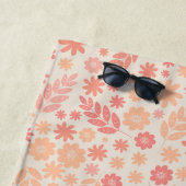 Peach Airy Wildblume Meadow Pattern Strandtuch (Beispiel)