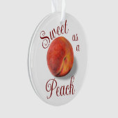 Peach Akryllische Ornament (Vorderseite)