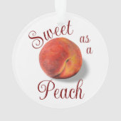 Peach Akryllische Ornament (Rückseite)