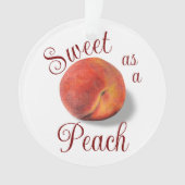Peach Akryllische Ornament (Vorderseite)