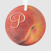 Peach Akryllische Ornament (Rückseite)