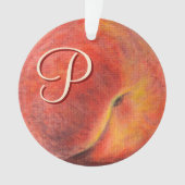 Peach Akryllische Ornament (Vorderseite)