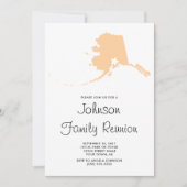 Peach Alaska Family Wiedersehen Einladung (Vorderseite)