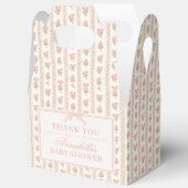 Peach and Beige Fancy Floral Baby Shower Favor Geschenkschachtel (Offen)