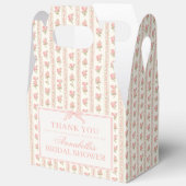 Peach and Beige Fancy Floral Bridal Shower Favor Geschenkschachtel (Offen)