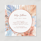 Peach and blue bouquet Visitenkarte (Rückseite)