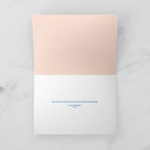 Peach and Blue Dot Pattern Freundschaftstag Gruß Karte (Innenseite)