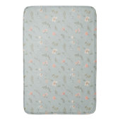 Peach and Blue Dreamblumen Bath Mat Badematte (Vorderseite Vertikal)