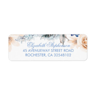 Peach and Blue Flowers Elegante Wedding