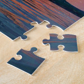 Peach and Blue Sunset on Mountain Lake Puzzle (Seite)
