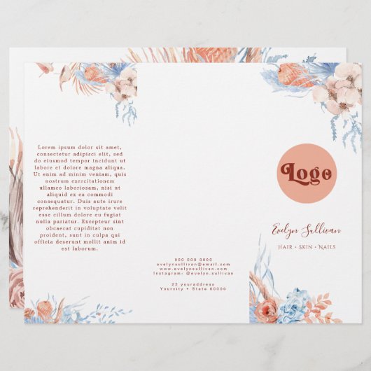 Peach and blue tropchure (Vorne/Hinten)