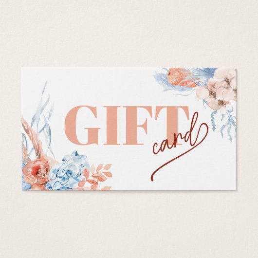 Peach and blue tropic gift card (Vorderseite)