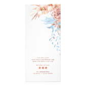 Peach and blue tropic price list rack card werbekarte (Hinten)