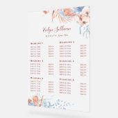 Peach and Blue Tropical Price List Acrylschild (Winkel)