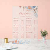 Peach and Blue Tropical Price List Acrylschild (Hochzeit)