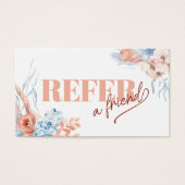 Peach and blue tropical referenzial card (Vorderseite)