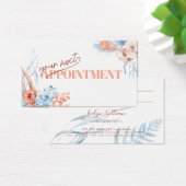 Peach and blue Tropical Terminkarte (Schreibtisch)