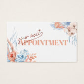 Peach and blue Tropical Terminkarte (Vorderseite)