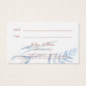 Peach and blue Tropical Terminkarte (Rückseite)