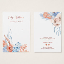 Peach and blue tropring display card