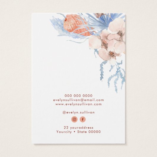 Peach and blue tropring display card (Rückseite)