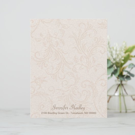 Peach and Blush Flourish Custom  (Stehend Vorderseite)
