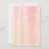 Peach and Blush Pink Bloral Elegante Taufe Einladung (Rückseite)