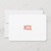 Peach and Brown Pampas Grass Wedding RSVP Karte (Rückseite)