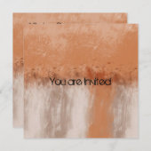 Peach and Cream Abstrakte Babydusche Einladung (Vorne/Hinten)