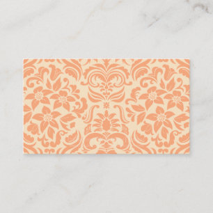 Peach and Cream Damask Wedding Gift Registry Cards Begleitkarte