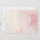 Peach and Cream Floral Script Baby Dusche Einladung (Rückseite)