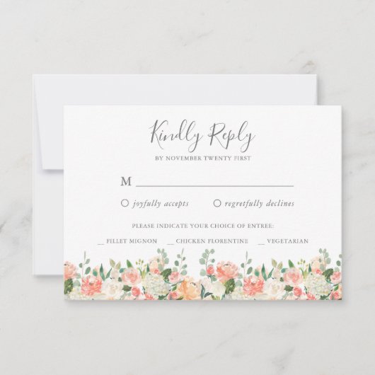 Peach-and-Cream-UAWG-Antwortkarte Einladung (Vorderseite)