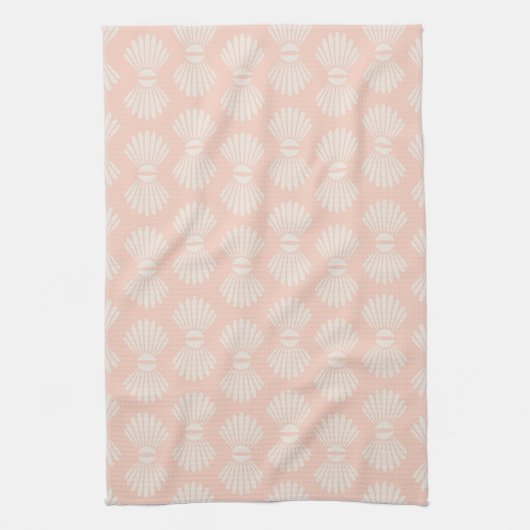Peach and Creme Seashell Handtuch (Vertikal)