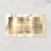 Peach and Gold Agate Business Card Visitenkarte (Rückseite)
