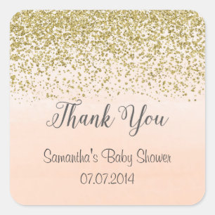 Peach and Gold Danke Stickers