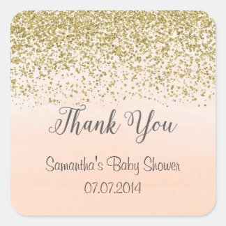Peach and Gold Danke Stickers