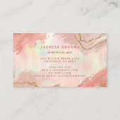 Peach and Gold Glitzer Sparkling Pastel Visitenkarte (Rückseite)