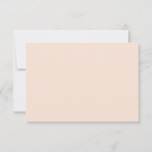 Peach and Gold RSVP Card Karte (Rückseite)
