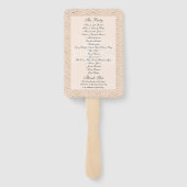 Peach and Gold Zickzack Wedding Program Fächer (Rückseite)