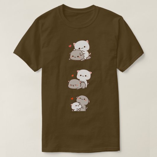 Peach and Goma cat T-Shirt (Design vorne)