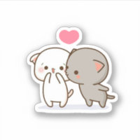Peach and Goma Mochi Cat