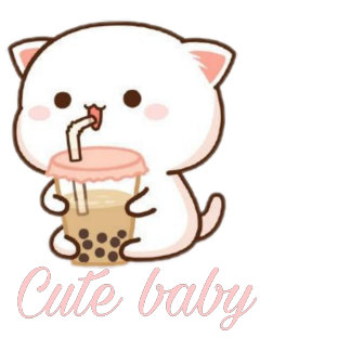 Peach and Goma Mochi Cat Bubble Tee Baby Bodysuit Schlüsselanhänger