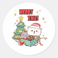Peach and Goma Mochi Cat, frohe Weihnachten