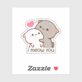 Peach and Goma Mochi Cat, ich meine, Sie Aufkleber (Blatt)