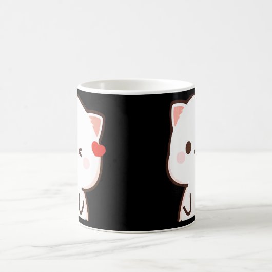 Peach and Goma Mochi Cat Kaffeetasse (Mittel)