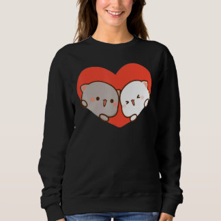 Peach and Goma Mochi Cat Liebe Sweatshirt
