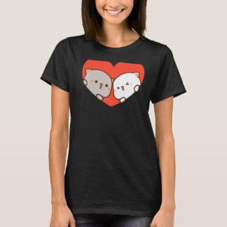 Peach and Goma Mochi Cat Liebe T-Shirt