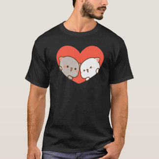 Peach and Goma Mochi Cat Liebe T-Shirt