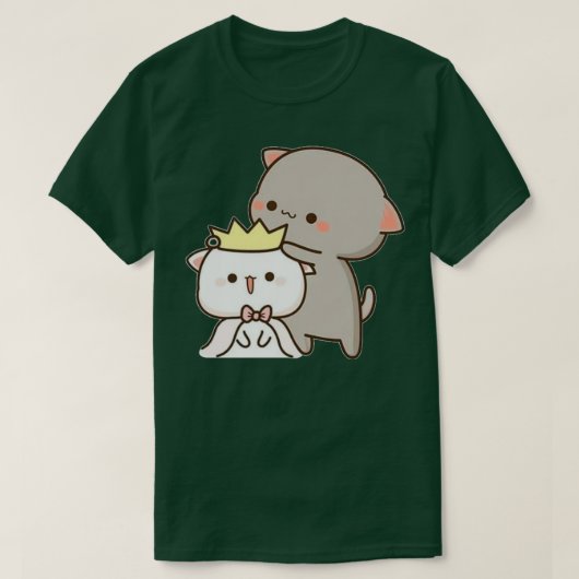 Peach and goma mochi cat T-Shirt (Design vorne)