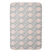 Peach and Grau Coral Damask Muster Bath Mat Badematte (Vorderseite Vertikal)